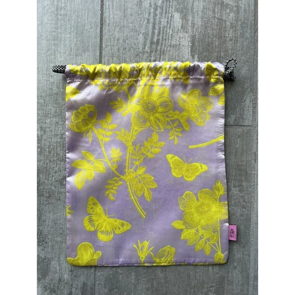 Satin Drawstring Makeup Travel Organizer Snack Bag Packable 10
